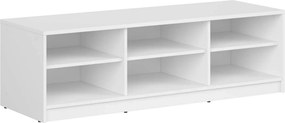 Comoda TV NEPO PLUS, alb, PAL laminat, 139x47x43 cm