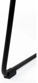 Scaun de bar negru din lemn de tec (înălțime șezut 76 cm) Tangle – White Label