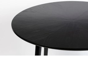 Masă de dining rotundă cu blat cu aspect de lemn de stejar ø 120 cm Fabio – White Label