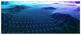 Tablou - Munți în model de calculator (120x50 cm)