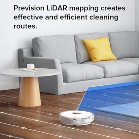 Aspirator robot Roborock S5 Max, 58W, Wi-Fi, 2000Pa, 460 ml, 200 m², Autonomie pana la 190 min, Turbo, Comenzi vocale, Alb