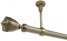Galerie tavan fara inele VERSUS striat /25 - aur antic (Alege marime: 280 cm)