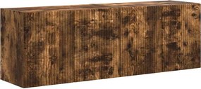 vidaXL Dulap TV de perete 2 pcs Stejar fumuriu 59,5 x 31 x 40 cm