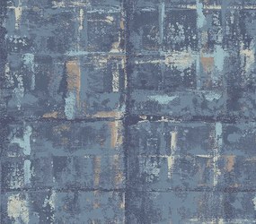 Tapet Patina, Lagoon Blue Luxury Textured, 1838 Wallcoverings, 5.3mp / rola