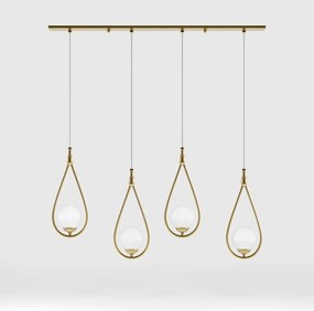 Lustra din alama cu 4 pendule in forma de lacrima Iside