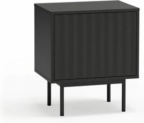 Noptieră neagră cu aspect mat Sierra – Teulat