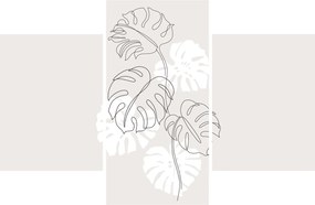 Tablou - Linia de artă monstera N⁰3 (90x60 cm)