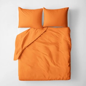Goldea lenjerie de pat din 100% bumbac - portocaliu 140 x 200 și 50 x 70 cm