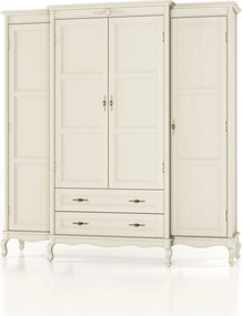 Dulap lemn masiv Seraphia, 199 × 64 × 207 cm - Vanilla