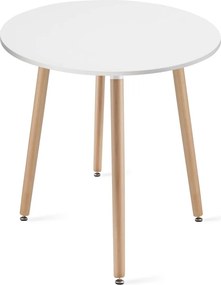 OFERTA Masa rotunda alba pentru dining KAMI 60x60 cm II. calitate
