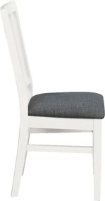 Scaun de dining din lemn de cauciuc cu șezut gri Rowico Wittaskar, alb
