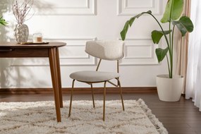 Set de scaune de sufragerie Nancy White and Gold,2 buc.