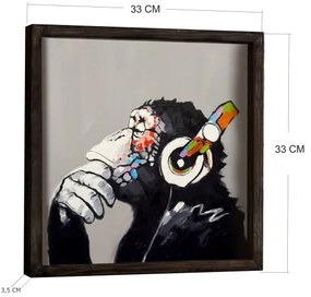 Tablou de perete 33x33 cm negru/multicolor