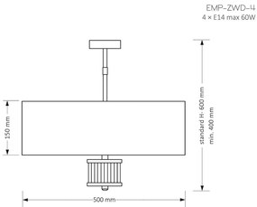 Lustra eleganta design modern EMPOLI KMOD EMP-ZWD-4
