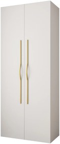 Dulap de haine 100 cm Carmela 40-2 (alb + Auriu). 1126546