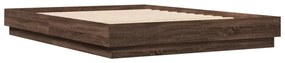 3209862 vidaXL Cadru de pat, stejar maro, 140x200 cm, lemn prelucrat