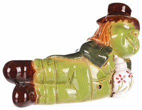 Decorațiuni de grădină Vodník ležící, ceramică, 10x 10 x 13 cm, 13 cm