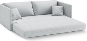 Canapea gri deschis extensibilă cu tapițerie din chenille 209 cm Shannon – Cosmopolitan Design