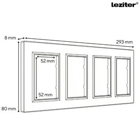 Nova IV cu două prize cu împământare și două prize TV cu cadru alb