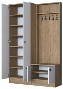 Set de hol Pone White and Walnut II