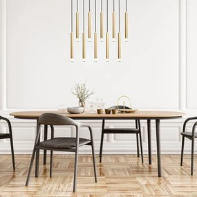 Lustră pe cablu Rabalux 72365 RAMIRA 10xG9/5W/230V auriu