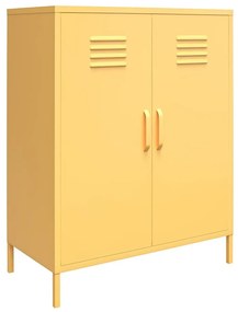 Dulap metalic galben Novogratz Cache, 80 x 102 cm