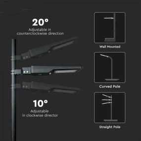 Lampă stradală solară LED cu senzor, 40W, 9,6V, IP65, 4000K + telecomandă