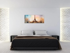 Tablou - Pictură a Turnului Eiffel (120x50 cm)