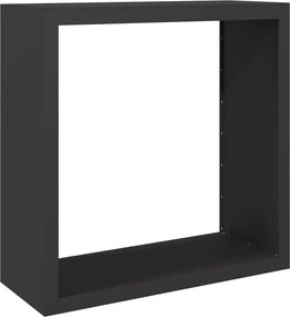 vidaXL Rastel pentru lemne de foc, negru, 100x40x100 cm, oțel