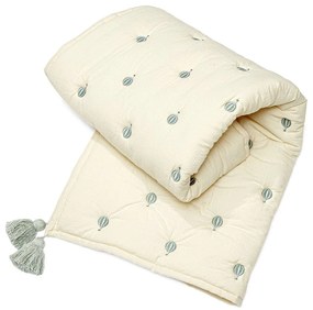 Pătură pentru copii, galben-deschis/albastră din bumbac organic matlasată 90x120 cm Balloon – Cam Cam Copenhagen