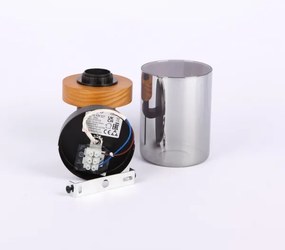 Lampă de masă FINCA 1xE27/40W/230V metal/lemn Globo 15557T