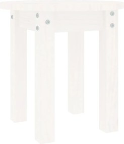 vidaXL Măsuță de cafea, alb, Ø 35x35 cm, lemn masiv de pin