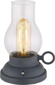 Lampă LED tactilă reîncărcabilă dimabilă de masă Globo 58016A PETRO 1W/3,7V 1200 mAh antracit