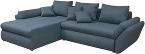 Colțar extensibil dumonde cu ladă de depozitare si sezut confortabil din spuma high-density, Loana Enjoy Blue 270x185 cm