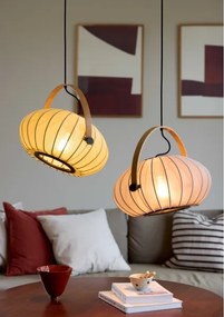 Halo Design 746361 - Pendul pe cablu DC 1xE27/40W/230V, Ø 40 cm, verde/stejar