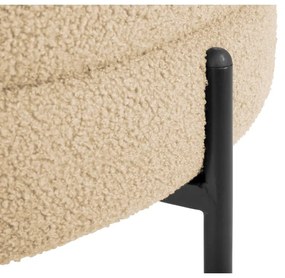 Fotoliu bej cu tapițerie din țesătură bouclé Noble – Leitmotiv