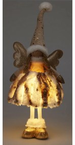 Decorațiune Crăciun luminoasă Înger în picioare,50 cm, LED, cu baterii