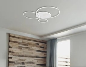 Globo 48466-70W-LED Plafonieră LED dimabilă INVERTINA 70W/230V 105x26,5 cm albă + telecomandă