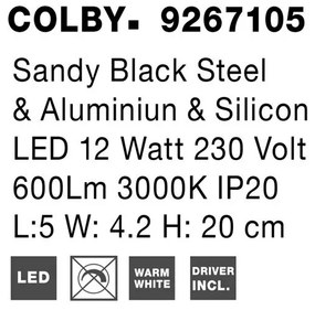Aplica LED de perete design ambiental COLBY 12W