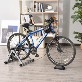Suport pentru bicicleta cu 5 niveluri de rezistenta reglabile, frana magnetica din tub de otel 54.5x47.2x39.1cm, argintiu HOMCOM | Aosom RO