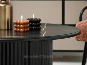 Măsuță de cafea Dolfy (marmură neagră + negru). Promo -8%. 1111601