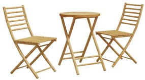 3278536 vidaXL Set mobilier bistro, 3 piese, bambus