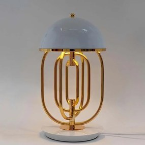 Veioza, Lampa decorativa BOTEGA alb/ auriu