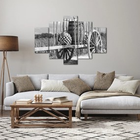 Tablou - Remorcă,alb-negru (150x105 cm)