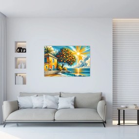 Tablou - Casă cu portocale I. (90x60 cm)