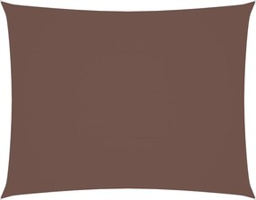 vidaXL Pânză parasolar, maro, 5x6 m, țesătură oxford, dreptunghiular