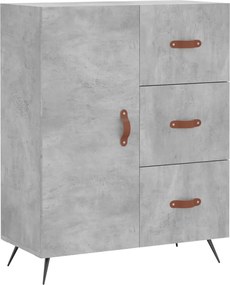 vidaXL Servantă, gri beton, 69,5x34x90 cm, lemn compozit