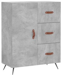 827888 vidaXL Servantă, gri beton, 69,5x34x90 cm, lemn compozit