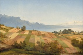 Tablou - Alexandre Calame, Swiss Landscape, reproducere (90x60 cm)