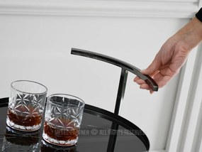 Măsuță de cafea Alfonzo (marmură neagră + negru). 1111551